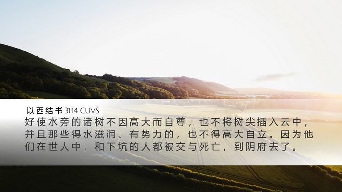 以 西 结 书 31:14 CUVS Bible Verse Image