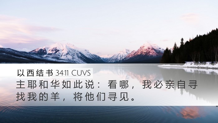 以 西 结 书 34:11 CUVS Bible Verse Image