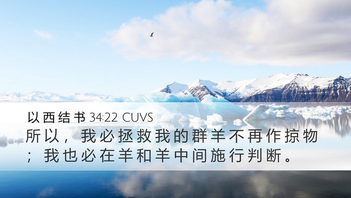 以 西 结 书 34:22 CUVS Bible Verse Image