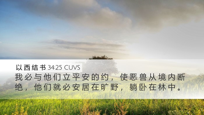 以 西 结 书 34:25 CUVS Bible Verse Image