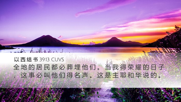 以 西 结 书 39:13 CUVS Bible Verse Image