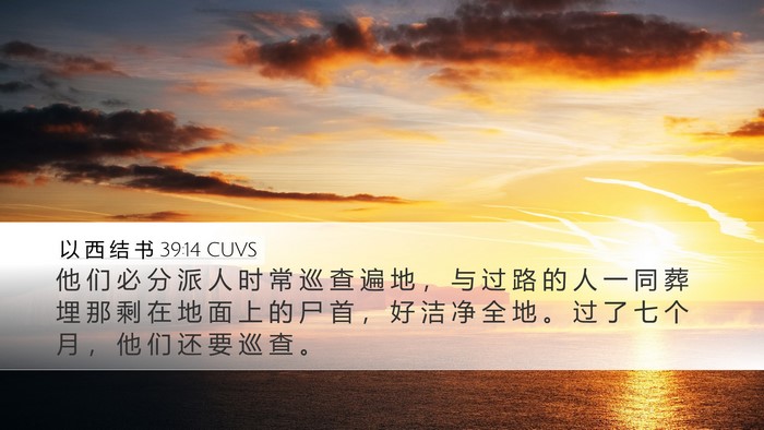 以 西 结 书 39:14 CUVS Bible Verse Image