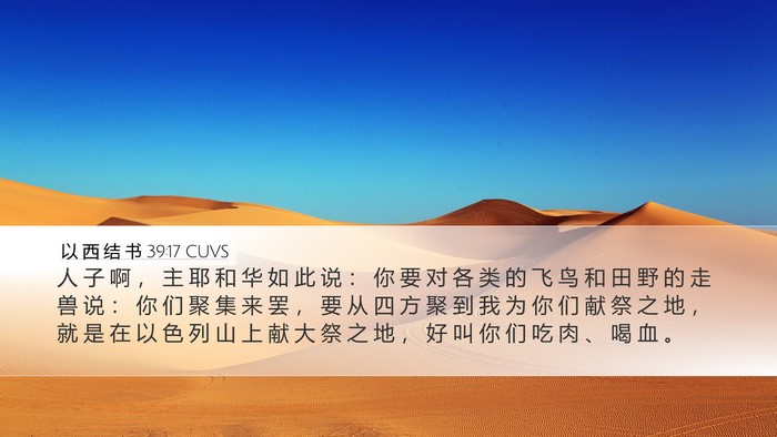 以 西 结 书 39:17 CUVS Bible Verse Image