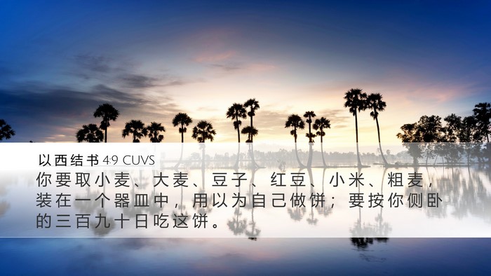 以 西 结 书 4:9 CUVS Bible Verse Image