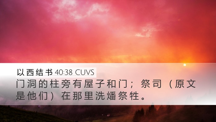 以 西 结 书 40:38 CUVS Bible Verse Image