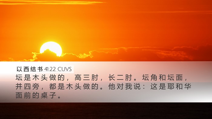 以 西 结 书 41:22 CUVS Bible Verse Image