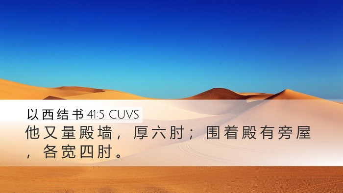 以 西 结 书 41:5 CUVS Bible Verse Image
