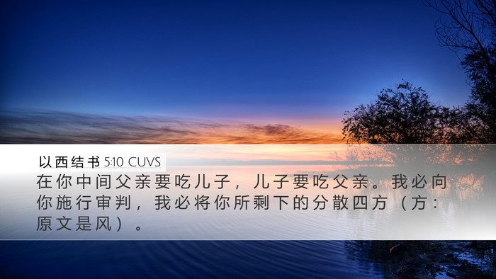 以 西 结 书 5:10 CUVS Bible Verse Image