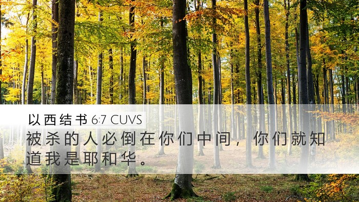 以 西 结 书 6:7 CUVS Bible Verse Image