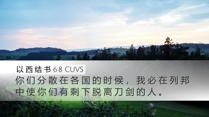 以 西 结 书 6:8 CUVS Bible Verse Image