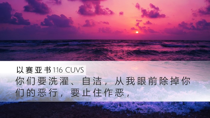 以 赛 亚 书 1:16 CUVS Bible Verse Image