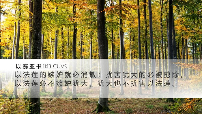 以 赛 亚 书 11:13 CUVS Bible Verse Image