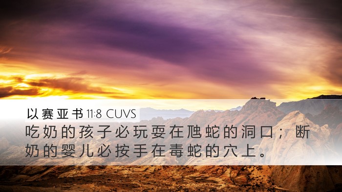 以 赛 亚 书 11:8 CUVS Bible Verse Image