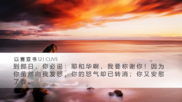 以 赛 亚 书 12:1 CUVS Bible Verse Image