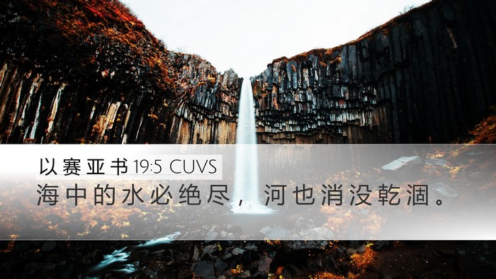 以 赛 亚 书 19:5 CUVS Bible Verse Image