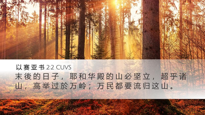 以 赛 亚 书 2:2 CUVS Bible Verse Image