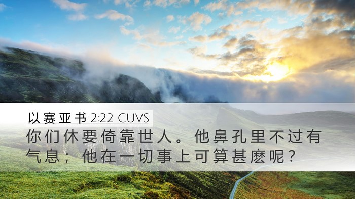 以 赛 亚 书 2:22 CUVS Bible Verse Image