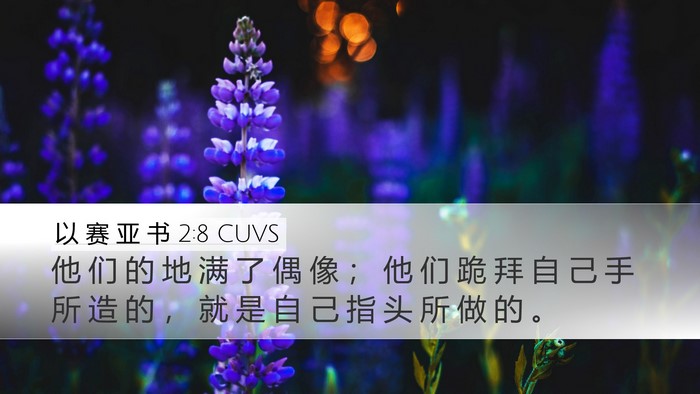 以 赛 亚 书 2:8 CUVS Bible Verse Image