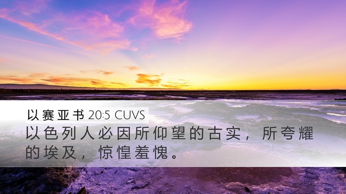 以 赛 亚 书 20:5 CUVS Bible Verse Image