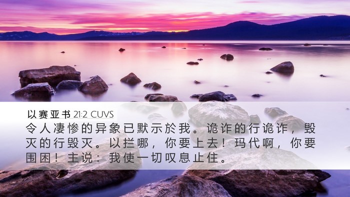 以 赛 亚 书 21:2 CUVS Bible Verse Image