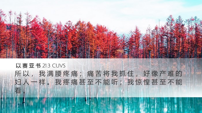以 赛 亚 书 21:3 CUVS Bible Verse Image