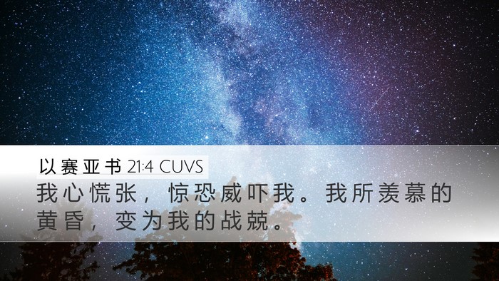 以 赛 亚 书 21:4 CUVS Bible Verse Image