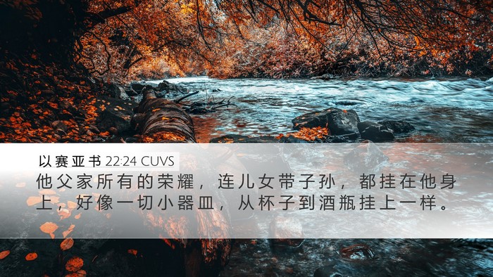 以 赛 亚 书 22:24 CUVS Bible Verse Image