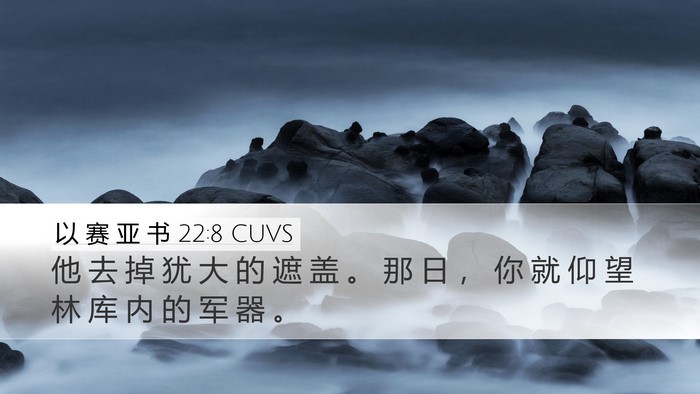 以 赛 亚 书 22:8 CUVS Bible Verse Image