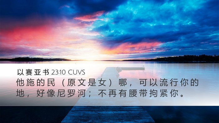 以 赛 亚 书 23:10 CUVS Bible Verse Image
