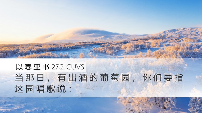 以 赛 亚 书 27:2 CUVS Bible Verse Image