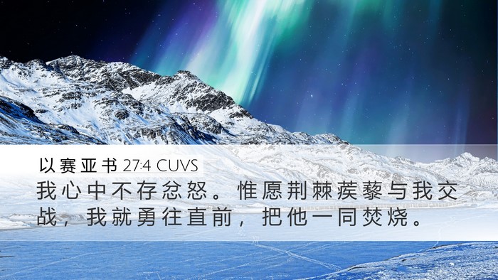 以 赛 亚 书 27:4 CUVS Bible Verse Image