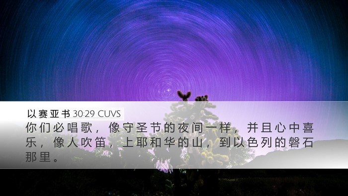 以 赛 亚 书 30:29 CUVS Bible Verse Image