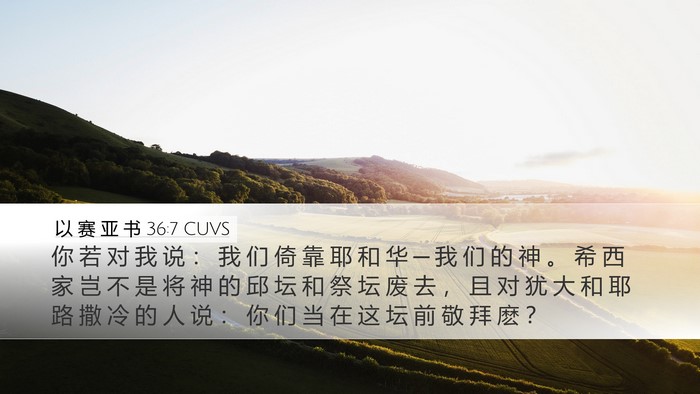 以 赛 亚 书 36:7 CUVS Bible Verse Image