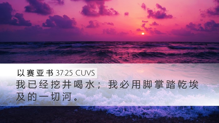 以 赛 亚 书 37:25 CUVS Bible Verse Image