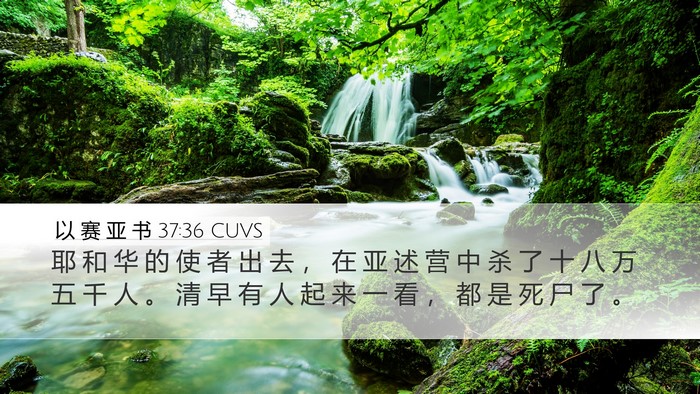 以 赛 亚 书 37:36 CUVS Bible Verse Image