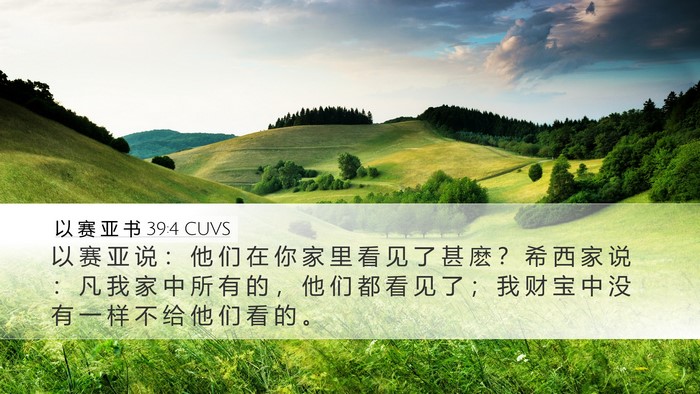 以 赛 亚 书 39:4 CUVS Bible Verse Image
