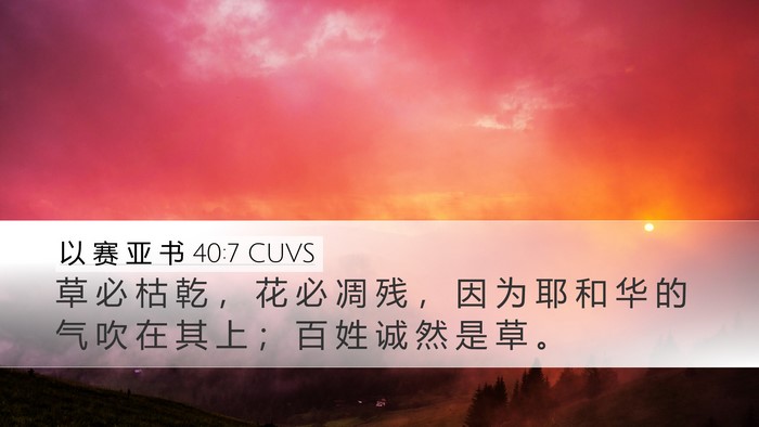 以 赛 亚 书 40:7 CUVS Bible Verse Image