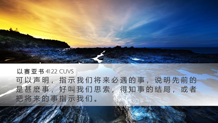以 赛 亚 书 41:22 CUVS Bible Verse Image