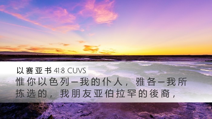 以 赛 亚 书 41:8 CUVS Bible Verse Image