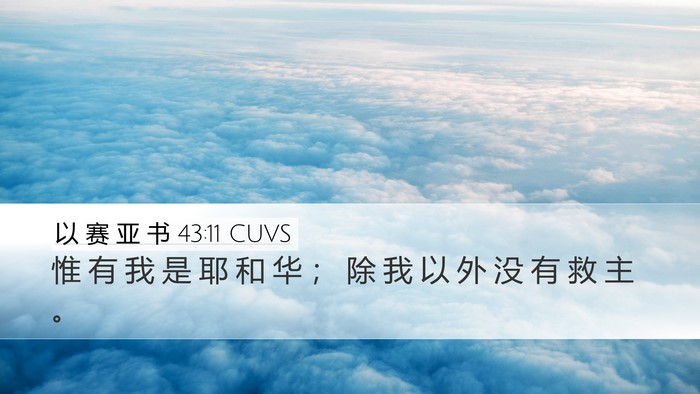 以 赛 亚 书 43:11 CUVS Bible Verse Image