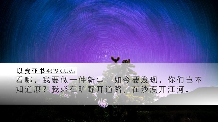 以 赛 亚 书 43:19 CUVS Bible Verse Image