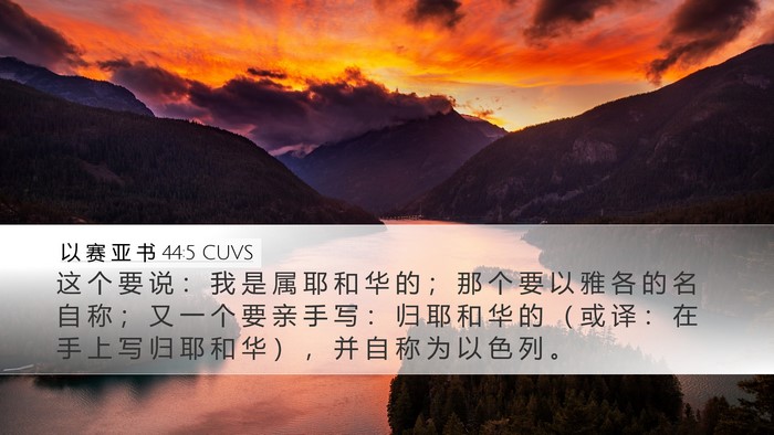 以 赛 亚 书 44:5 CUVS Bible Verse Image