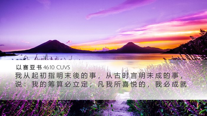 以 赛 亚 书 46:10 CUVS Bible Verse Image