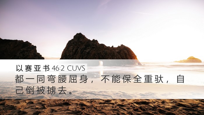 以 赛 亚 书 46:2 CUVS Bible Verse Image