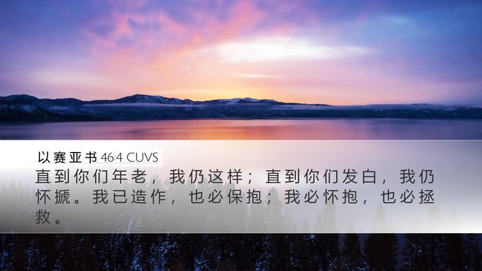 以 赛 亚 书 46:4 CUVS Bible Verse Image