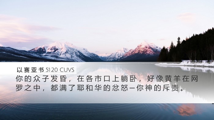 以 赛 亚 书 51:20 CUVS Bible Verse Image