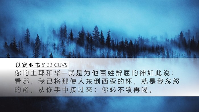 以 赛 亚 书 51:22 CUVS Bible Verse Image