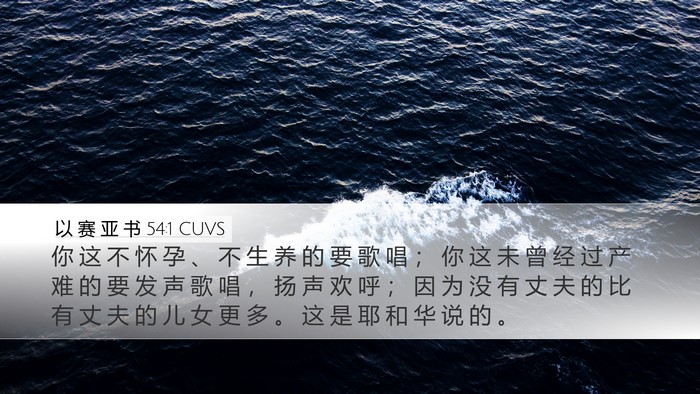 以 赛 亚 书 54:1 CUVS Bible Verse Image