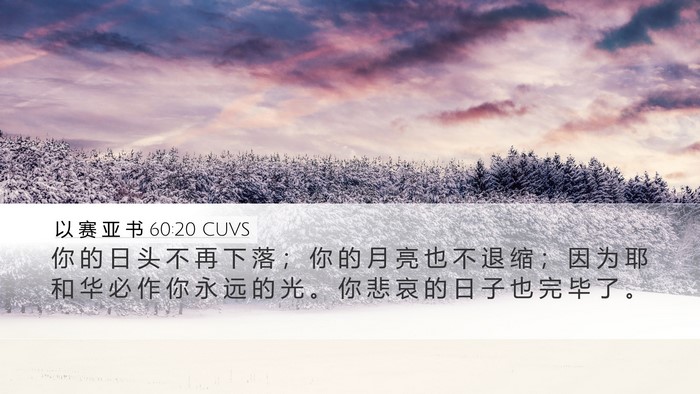 以 赛 亚 书 60:20 CUVS Bible Verse Image