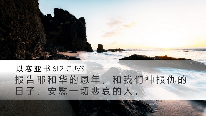 以 赛 亚 书 61:2 CUVS Bible Verse Image